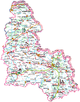 Sumy oblast. Tourism map